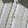 Vintage YSL logo short-sleeved polo shirt in khaki and beige from Yves Saint Laurent