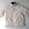 イブ サンローラン ヴィンテージ リバーシブル YSLロゴ 中綿ジャケット ダウンジャケット ホワイトベージュ/グレージュ