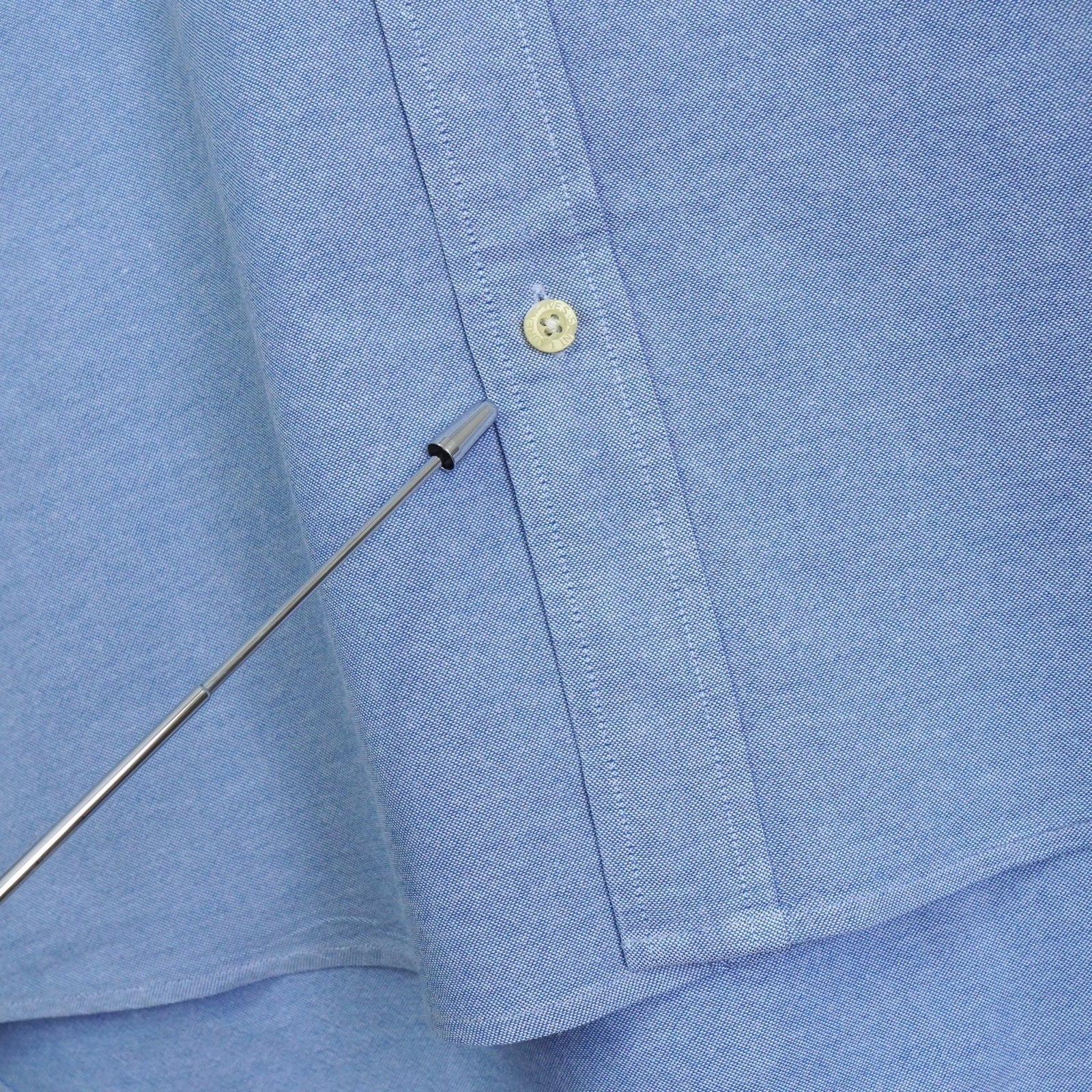 Vintage YSL logo embroidered short-sleeved shirt in blue by Yves