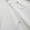 复古 YSL 徽标刺绣米色短袖 Polo 衫