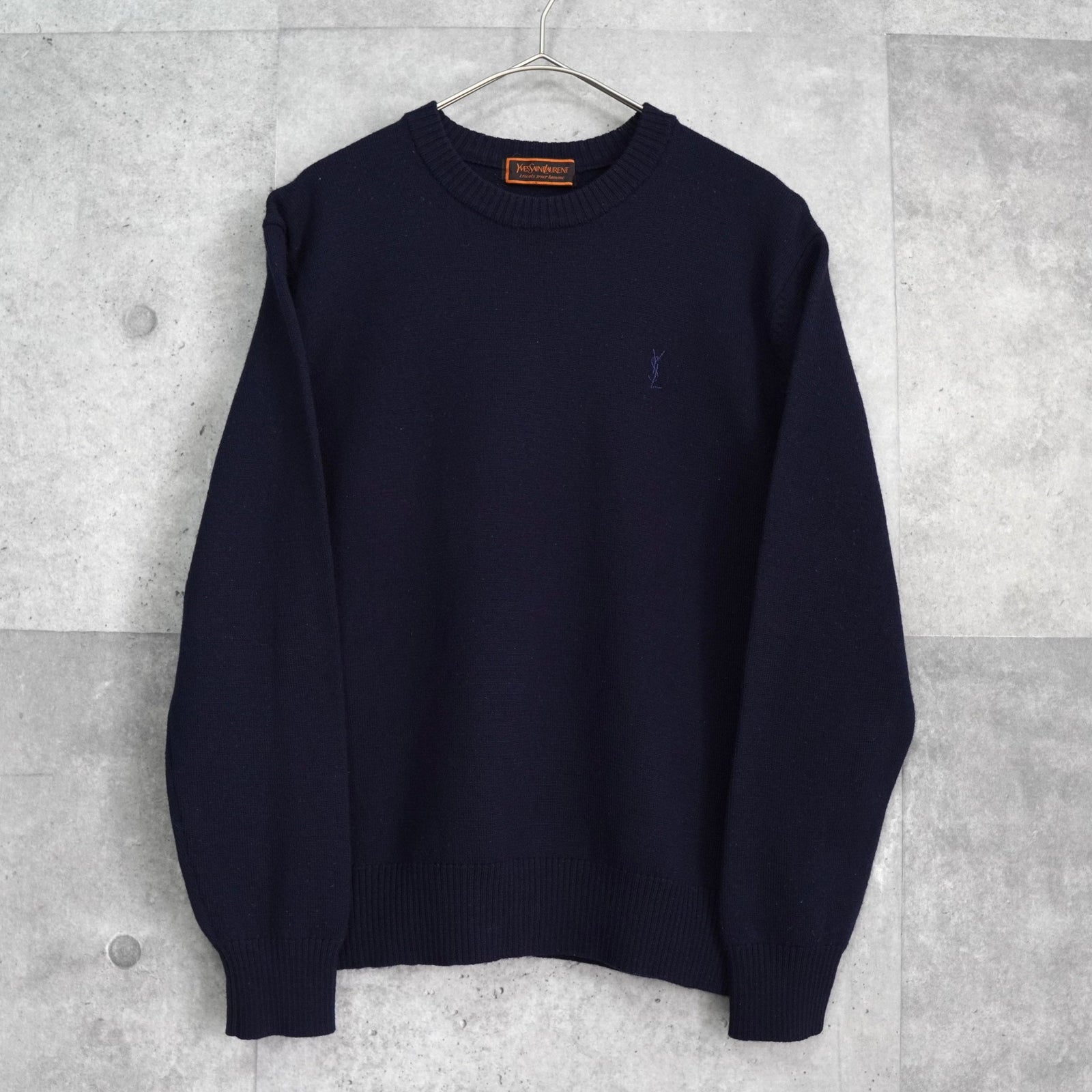 極美品✨希少 イヴサンローラン バイカラー ニット ロゴ ヴィンテージ 極美品✨希少 イヴサンローラン バイカラー ニット ロゴ ヴィンテージ