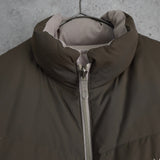 イヴ サンローラン YSLロゴ リバーシブル ダウンジャケット ボンバージャケット 中綿ジャケット モカブラウン/ホワイトベージュ - NEWSED