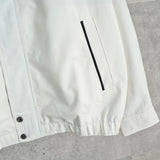 イヴ サンローラン ヴィンテージ YSLロゴ ブルゾン ジャケット ホワイト / ネイビー - NEWSED