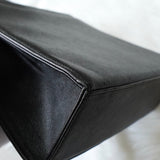 イヴサンローラン ヴィンテージ エンボス YSLロゴ レザー ハンドバッグ 自立型 ブラック - NEWSED