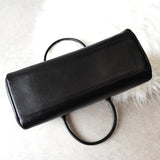 イヴサンローラン ヴィンテージ YSLロゴ 三角プレート レザー ミニボストンバッグ ブラック - NEWSED