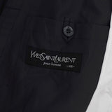 イヴ サンローラン ヴィンテージ YSLロゴ ブルゾン ジャケット ネイビー / グレー - NEWSED
