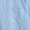 Yves Saint Laurent YSL logo embroidered long sleeve shirt in sax blue