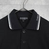 イヴ サンローラン ヴィンテージ YSLロゴ 長袖ポロシャツ ブラック