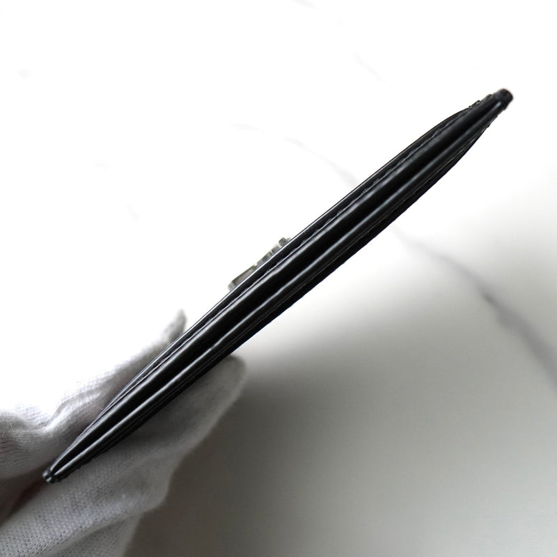 イヴサンローラン YSLロゴ レザー カードケース パスケース ブラック - NEWSED