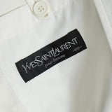 イヴ サンローラン ヴィンテージ YSLロゴ ブルゾン ジャケット ホワイト / ネイビー - NEWSED