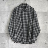 イヴ サンローラン ヴィンテージ YSLロゴ ネルシャツ 長袖シャツ グレー メンズ - NEWSED