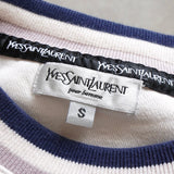 イヴサンローラン ヴィンテージ YSLロゴ エンブレム 刺繍 スウェット ホワイト - NEWSED