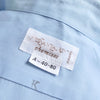 Yves Saint Laurent YSL logo embroidered long sleeve shirt in sax blue