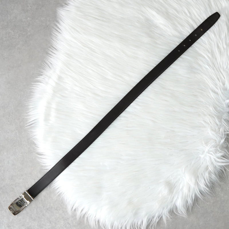 イヴサンローラン ヴィンテージ YSLロゴ シルバー金具 ベルト ブラック レディース - NEWSED