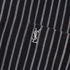 Yves Saint Laurent YSL 徽标刺绣全印花长袖 Polo 衫（灰色/棕色）