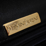 イヴサンローラン ヴィンテージ エンボス YSLロゴ レザー ハンドバッグ 自立型 ブラック - NEWSED