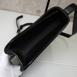 サンローラン サッチェル YSLロゴ レザー ショルダーバッグ ブラック - NEWSED