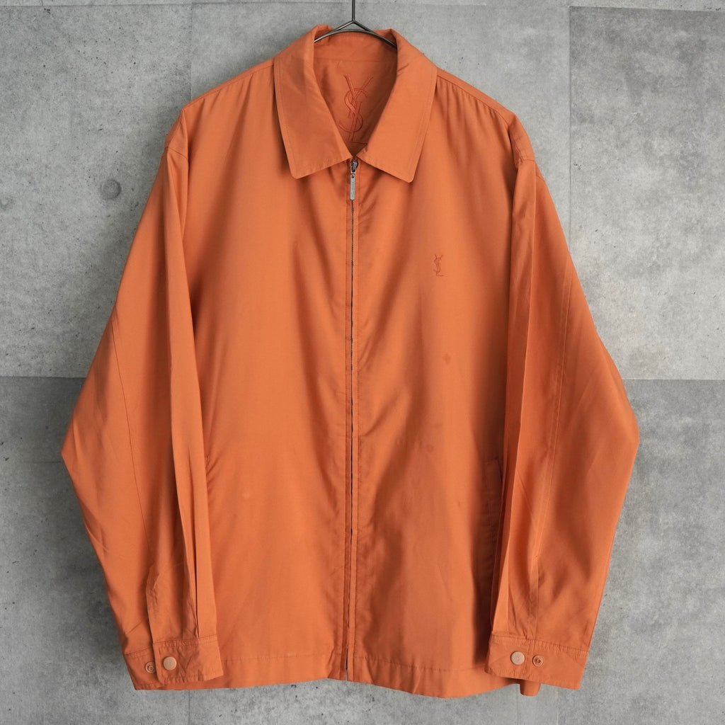 イヴ サンローラン ヴィンテージ YSLロゴ ブルゾン ジャケット オレンジ