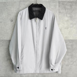 イヴ サンローラン ヴィンテージ YSLロゴ ブルゾン ジャケット グレー / ネイビー - NEWSED