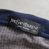 イヴサンローラン YSLロゴ チェック柄 長袖ポロシャツ ブラウン - NEWSED