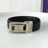 イヴサンローラン ヴィンテージ YSLロゴ シルバー金具 ベルト ブラック レディース - NEWSED