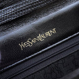 イヴ サンローラン ヴィンテージ YSLロゴ リザード ショルダーバッグ ブラック - NEWSED