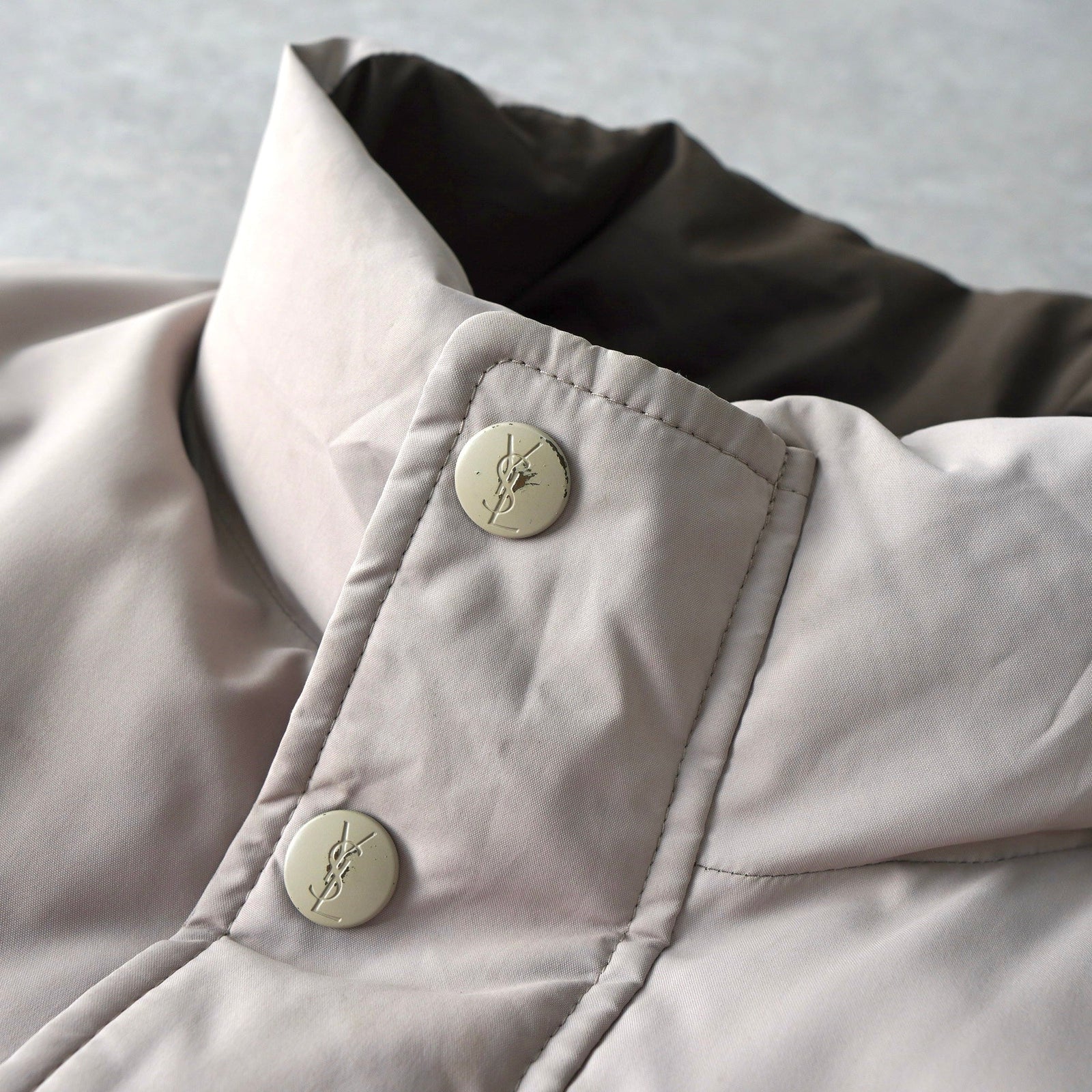 イブ サンローラン ヴィンテージ リバーシブル YSLロゴ 中綿