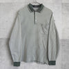复古 YSL 卡其色条纹长袖 Polo 衫