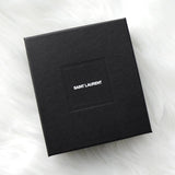 イヴサンローラン YSL ロゴ レザー バングル ブラック - NEWSED