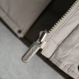 イヴ サンローラン YSLロゴ リバーシブル ダウンジャケット ボンバージャケット 中綿ジャケット モカブラウン/ホワイトベージュ - NEWSED