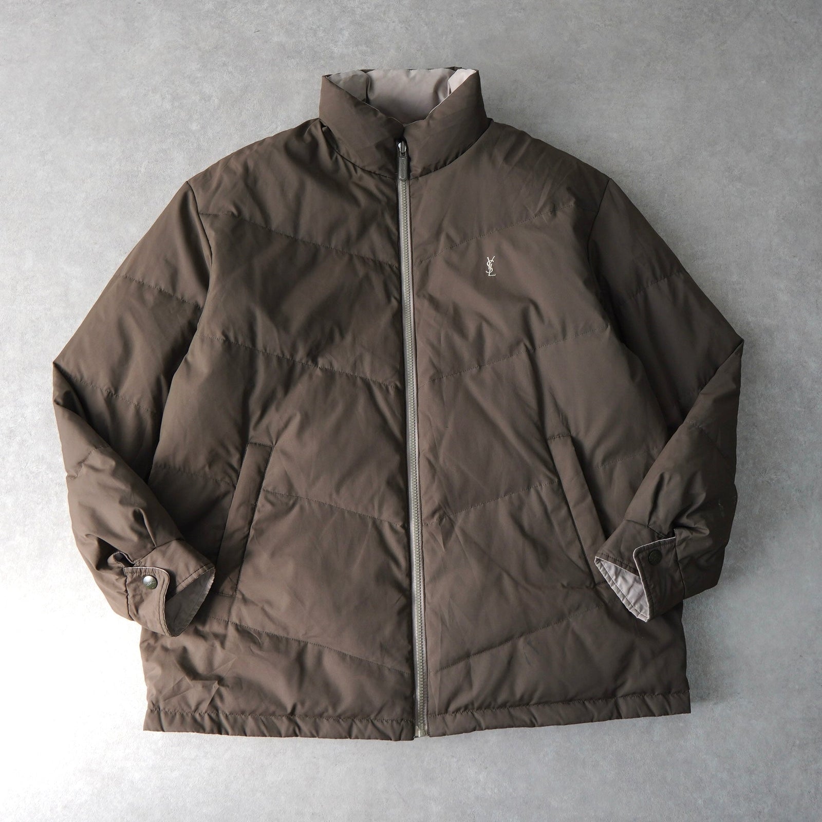 イブサンローラン　ノーカラージャケット　ヴィンテージ　 ジャケット レア品☆イヴサンローラン ノーカラージャケット ヴィンテージ