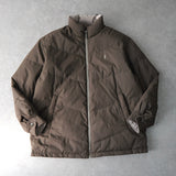 イブ サンローラン ヴィンテージ リバーシブル YSLロゴ 中綿ジャケット ダウンジャケット ホワイトベージュ/グレージュ - NEWSED