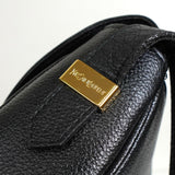 イヴサンローラン YSLロゴ レザー ショルダーバッグ ブラック - NEWSED