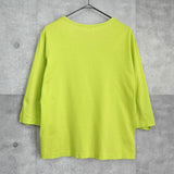 イヴサンローラン ヴィンテージ YSLロゴ 七分丈 トップス ライム レディース - NEWSED