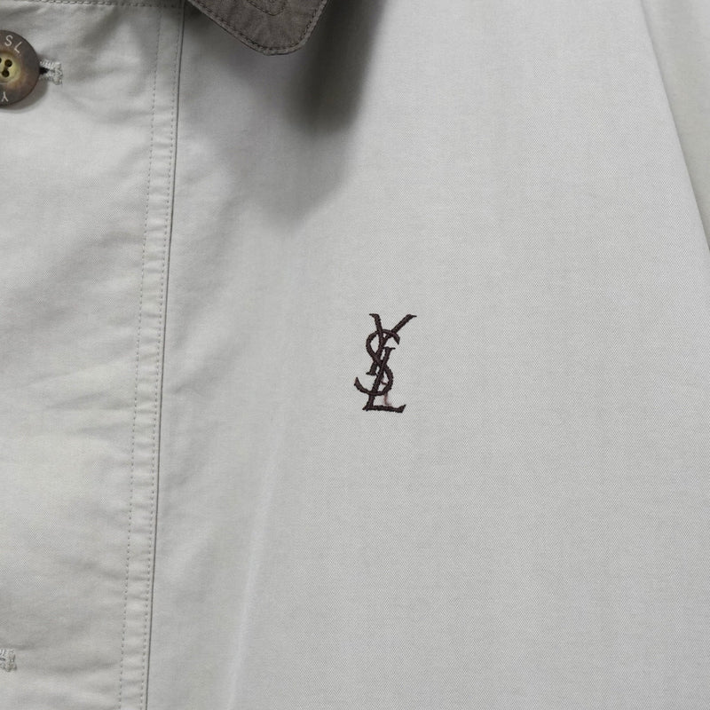 イヴ サンローラン ヴィンテージ リバーシブル YSLロゴ ブルゾン ジャケット ネイビー / アイボリー - NEWSED