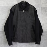 イヴ サンローラン YSLロゴ 刺繍 チェック柄 ウールブルゾン ブラック - NEWSED