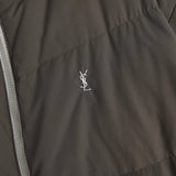 イヴ サンローラン YSLロゴ リバーシブル ダウンジャケット ボンバージャケット 中綿ジャケット モカブラウン/ホワイトベージュ - NEWSED