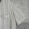 Vintage YSL logo short-sleeved polo shirt in khaki and beige from Yves Saint Laurent