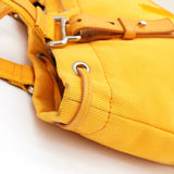 イヴ サンローラン YSLロゴ 巾着型 キャンバス トートバッグ イエロー - NEWSED