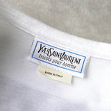 イヴサンローラン ロゴ ヴィンテージ YSLロゴ 半袖ポロシャツ ホワイト デッドストック - NEWSED