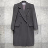 イヴ サンローラン ヴィンテージ YSLロゴ ダブル チェスターコート グレー