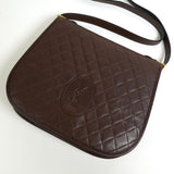 イヴサンローラン ヴィンテージ YSLロゴ キルティング レザー ショルダーバッグ ブラウン - NEWSED