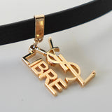 イヴ サンローラン カサンドラロゴ YSLロゴ コールド レザー ネックレス チョーカー 箱付き - NEWSED