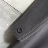 イヴ サンローラン ヴィンテージ YSLロゴ ダブル チェスターコート グレー - NEWSED