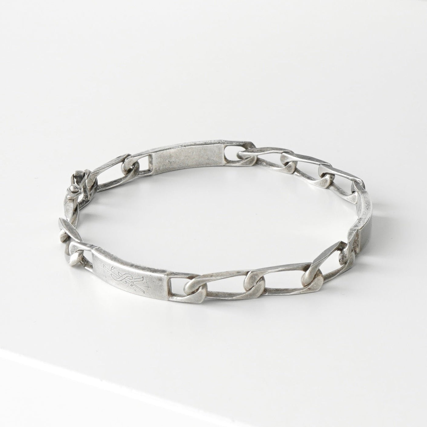 イヴ サンローラン YSLロゴ シルバー925 チェーン ブレスレット