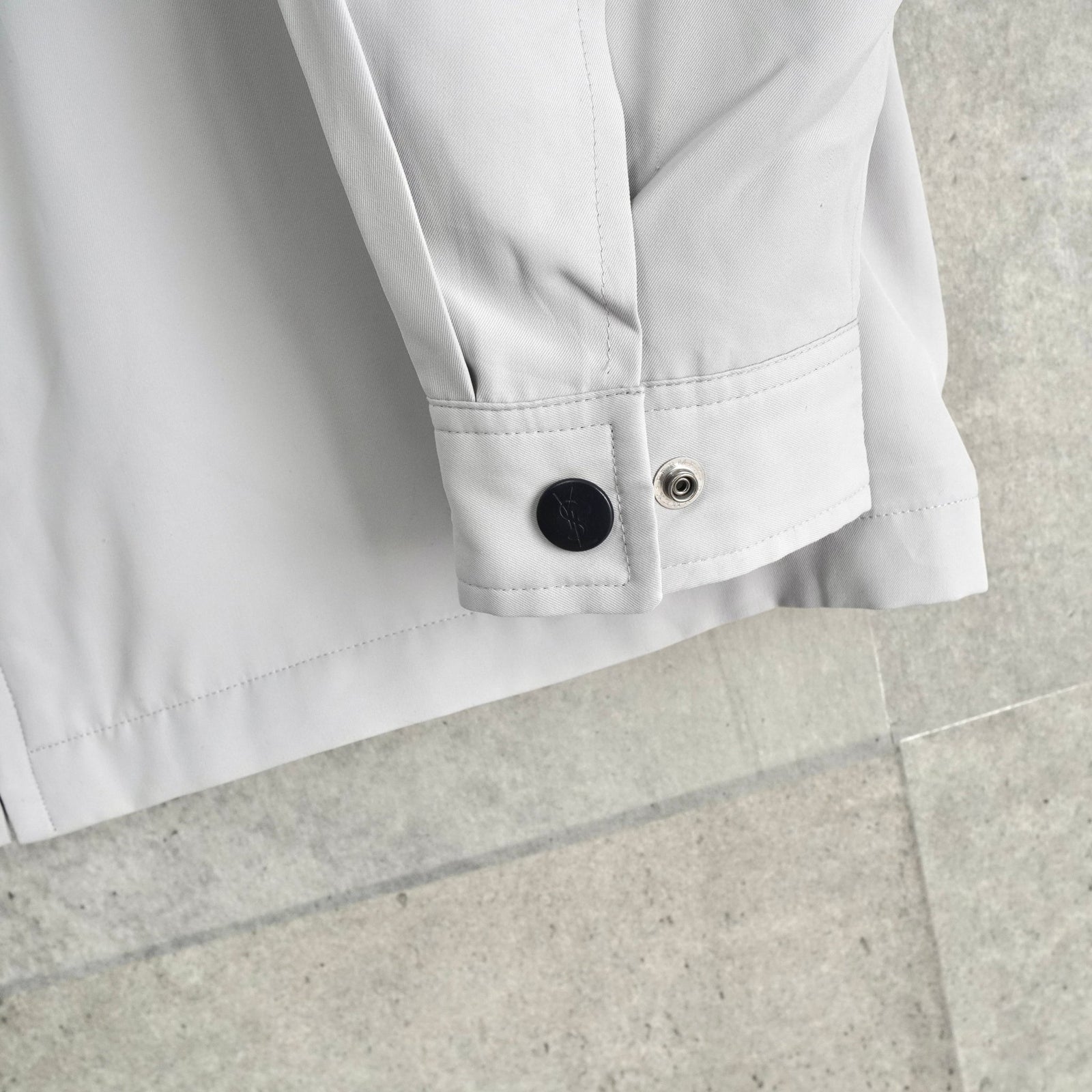 イヴ サンローラン ヴィンテージ YSLロゴ ブルゾン ジャケット グレー