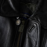 イヴ サンローラン ヴィンテージ YSLロゴ フェイクレザー ブルゾン ブラック メンズ - NEWSED