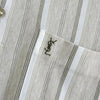 Vintage YSL logo short-sleeved polo shirt in khaki and beige from Yves Saint Laurent