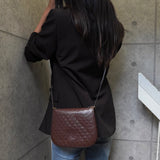 イヴサンローラン ヴィンテージ YSLロゴ キルティング レザー ショルダーバッグ ブラウン - NEWSED