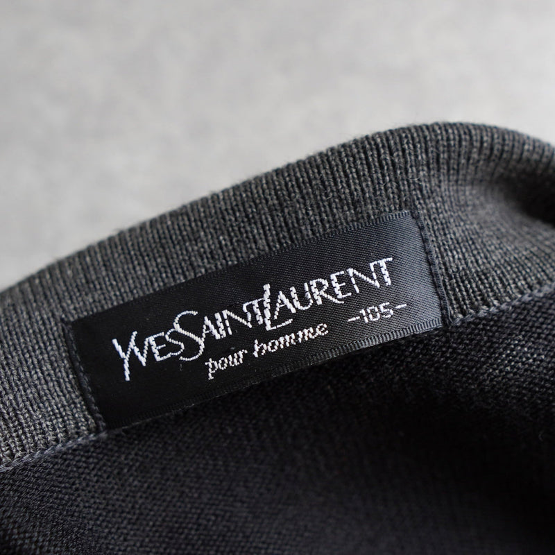 イブ サンローラン ヴィンテージ YSLロゴ カラーニット セーター 襟